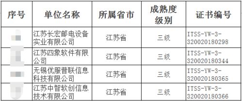 江蘇新世紀(jì)成功助力四家企業(yè)通過ITSS運(yùn)維能力成熟度符合性評估